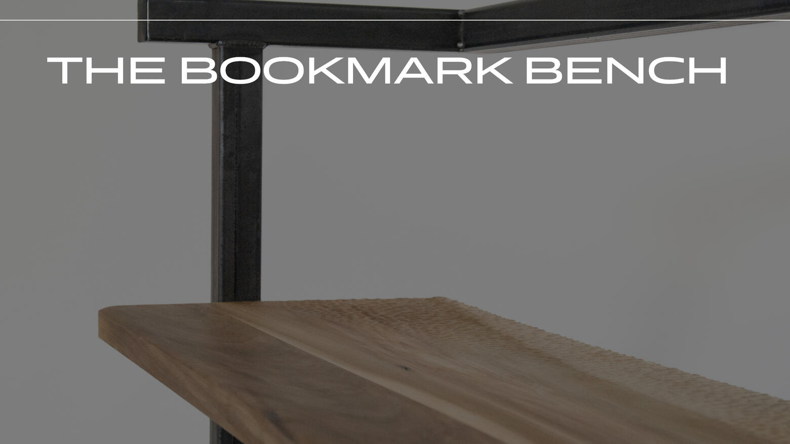 The Bookmark Bench A public space navigation tool.