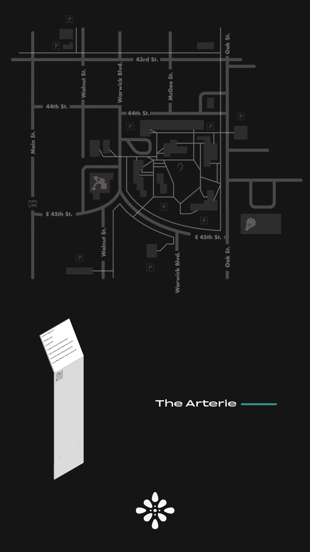 Art Installation Signage installation plan pictured as a constellation