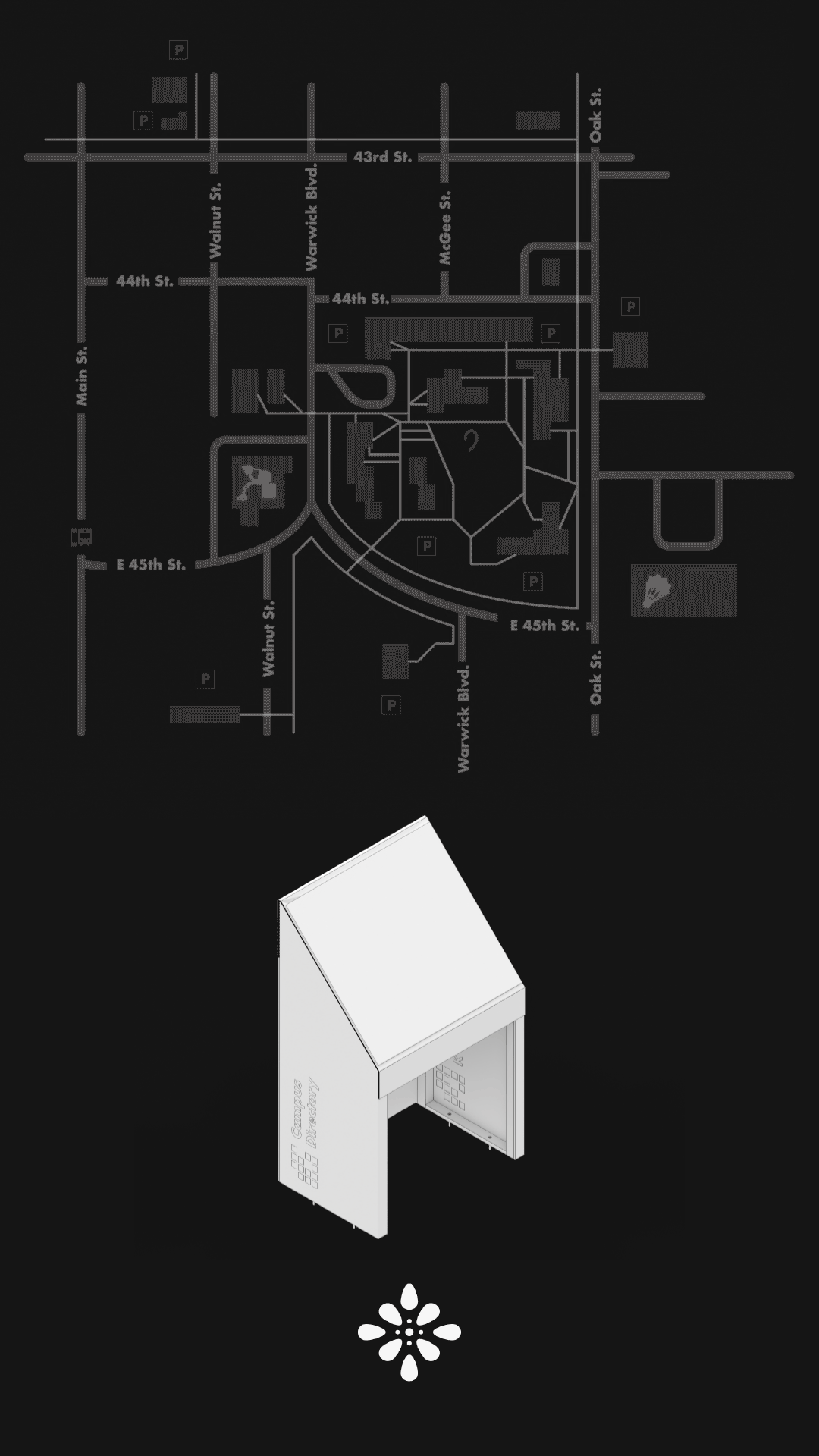 Area Kiosk Campus Plan Area Kiosk campus installation plan pictured as a constellation